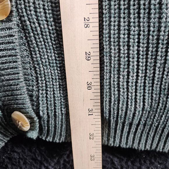 BFA Classics Womens Sweater Green Size 1X 100% Cotton Button Close Long Sleeve - Picture 4 of 12